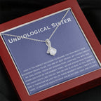 Unbiological Sister Necklace - Gift for Bonus Sister - Alluring Beauty Necklace