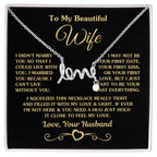 To My Wife Necklace - Special Jewelry Gift from Husband for Birthday, Christmas & Valentine’s Day - Scripted Love Necklace