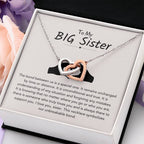 To My Big Sister Necklace - The bond between us is a special one - Gift for Big Sister - Interlocking Hearts Necklace