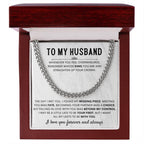 Wife to Husband Gift – Cuban Link Chain – Birthday & Anniversary Gift for Him