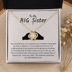 To My Big Sister Necklace - The bond between us is a special one - Gift for Big Sister - Love Knot Necklace