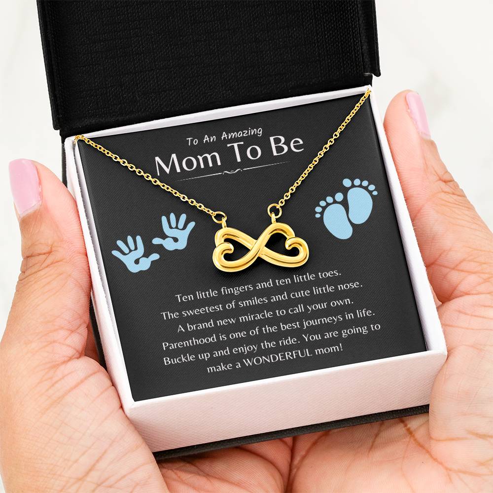 To An Amazing Mama To Be - A brand new miracle to call your own - Endless Love Necklace - Unique Gift for New Mom