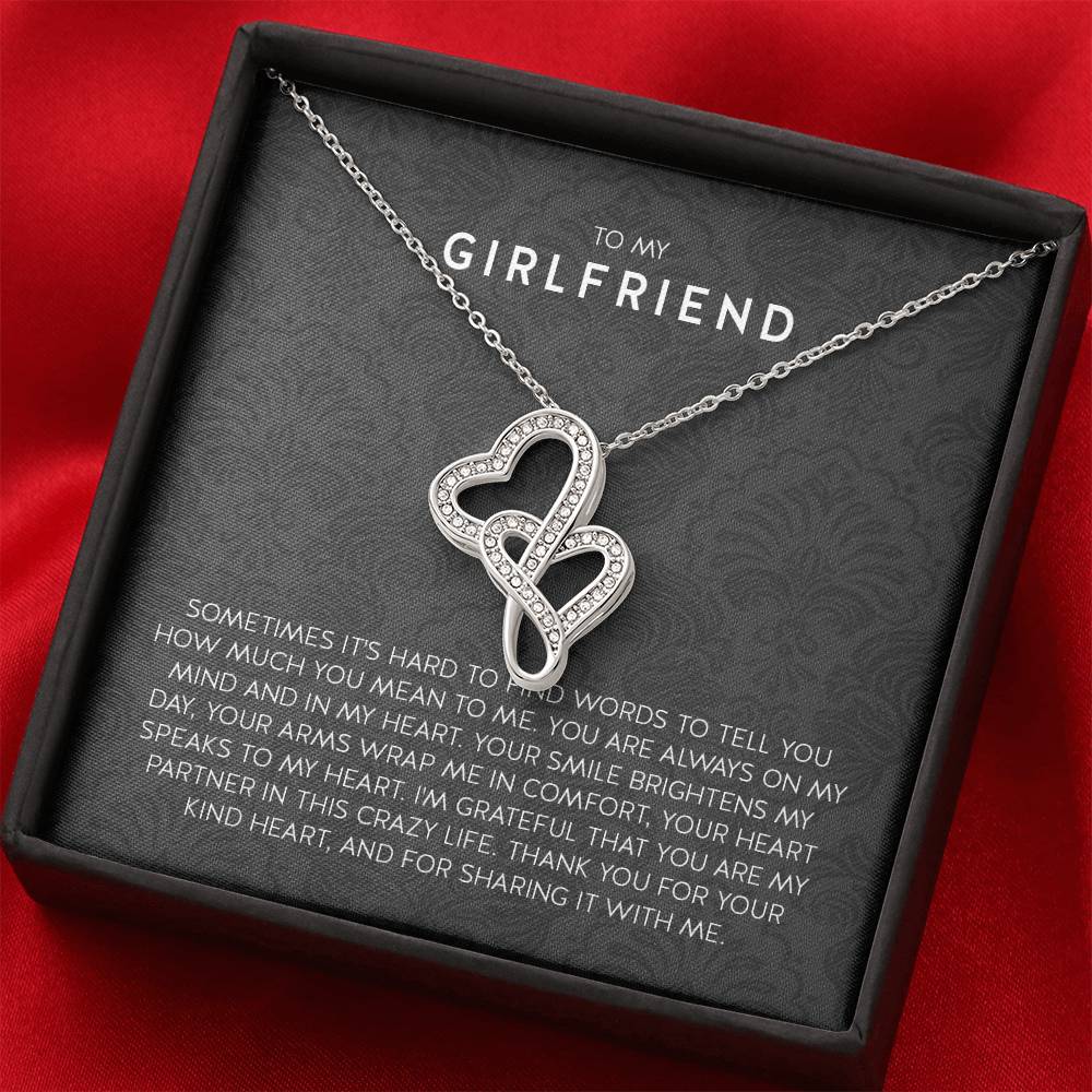 Gift for Girlfriend Necklace - Romantic Jewelry for Valentine’s Day, Birthday & Special Relationship Moments - Heart-to-heart Pendant Necklace
