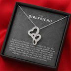 Gift for Girlfriend Necklace - Romantic Jewelry for Valentine’s Day, Birthday & Special Relationship Moments - Heart-to-heart Pendant Necklace