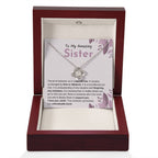 Sentimental Gift for Sister - The bond between us is a special one - Love Knot Necklace
