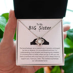 To My Big Sister Necklace - The bond between us is a special one - Gift for Big Sister - Love Knot Necklace