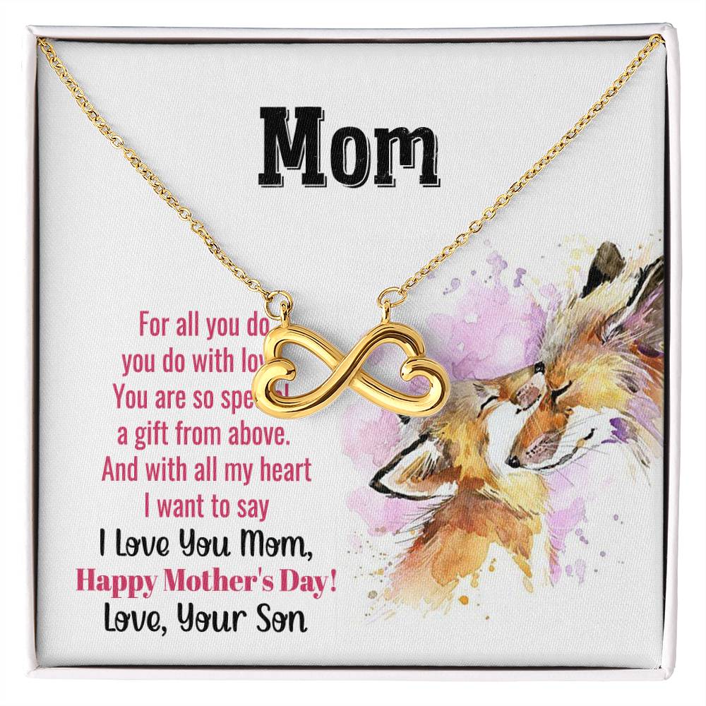 Mother's Day Gift from Son - Mom you are so special - Endless Love Necklace