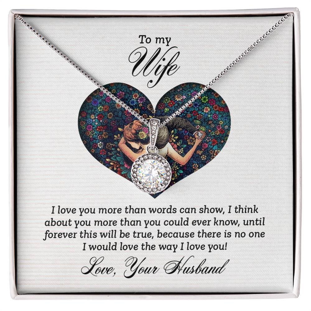 To My Wife Necklace - Perfect Gift for Wife from Husband, Romantic Jewelry for Birthday & Valentine’s Day - Eternal Hope Necklace