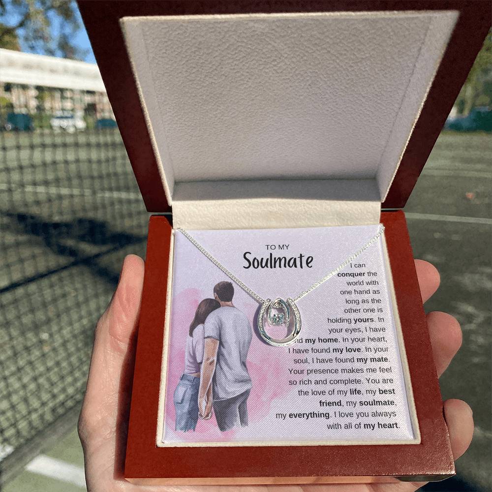 To My Soulmate Necklace - Perfect Gift for Romantic Celebrations & Appreciation Days - Lucky In Love Necklace