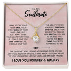 To My Soulmate Necklace - Heartfelt Gift for Her for Birthday & Romantic Days - Alluring Beauty Necklace