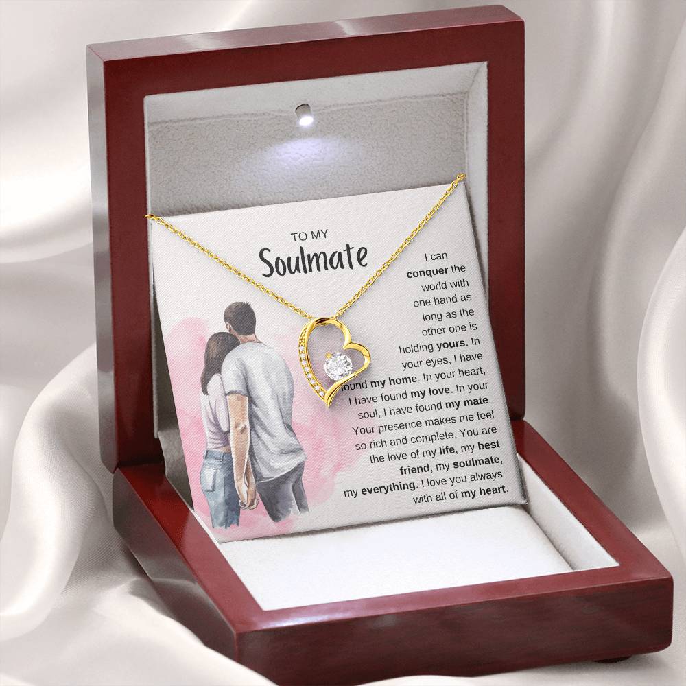 To My Soulmate Necklace - Unique Soulmate Gift for Her for Birthdays & Surprise Moments - Forever Love Necklace