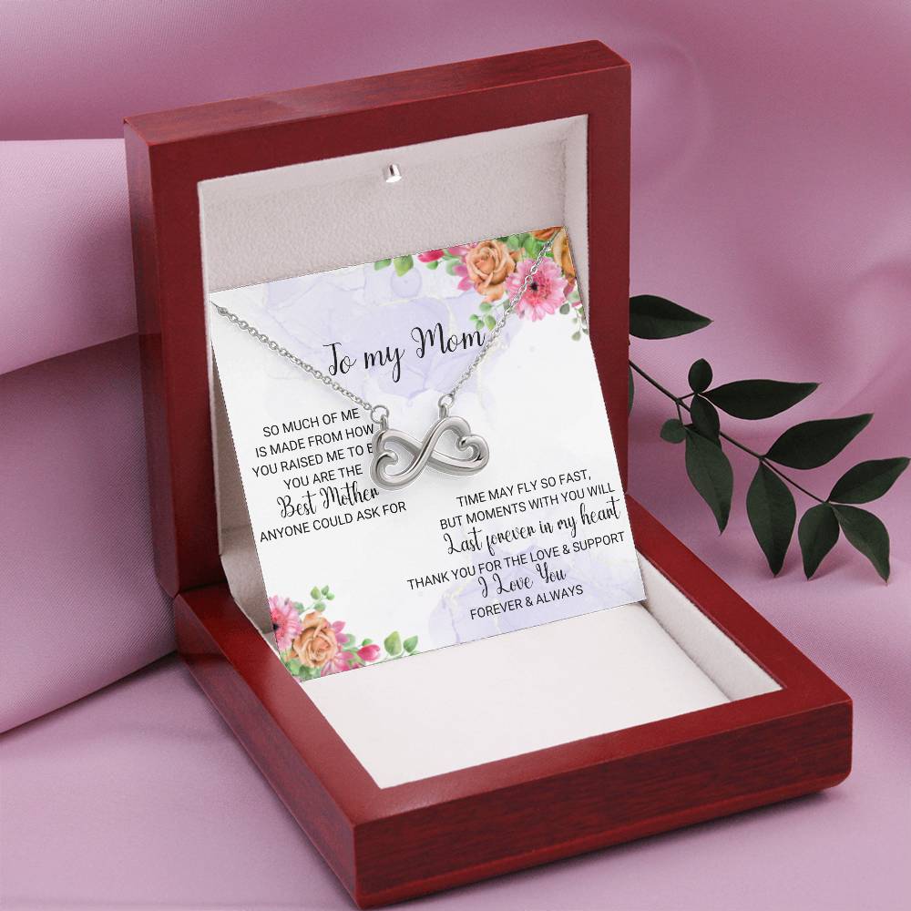 To My Mom - Thank You For The Love & Support - Endless Love Necklace - Gift for Mom