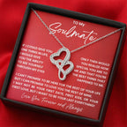 To My Soulmate Necklace - Best Soulmate Gift for Valentine’s Day & Everyday Romance - Heart-to-heart Pendant Necklace