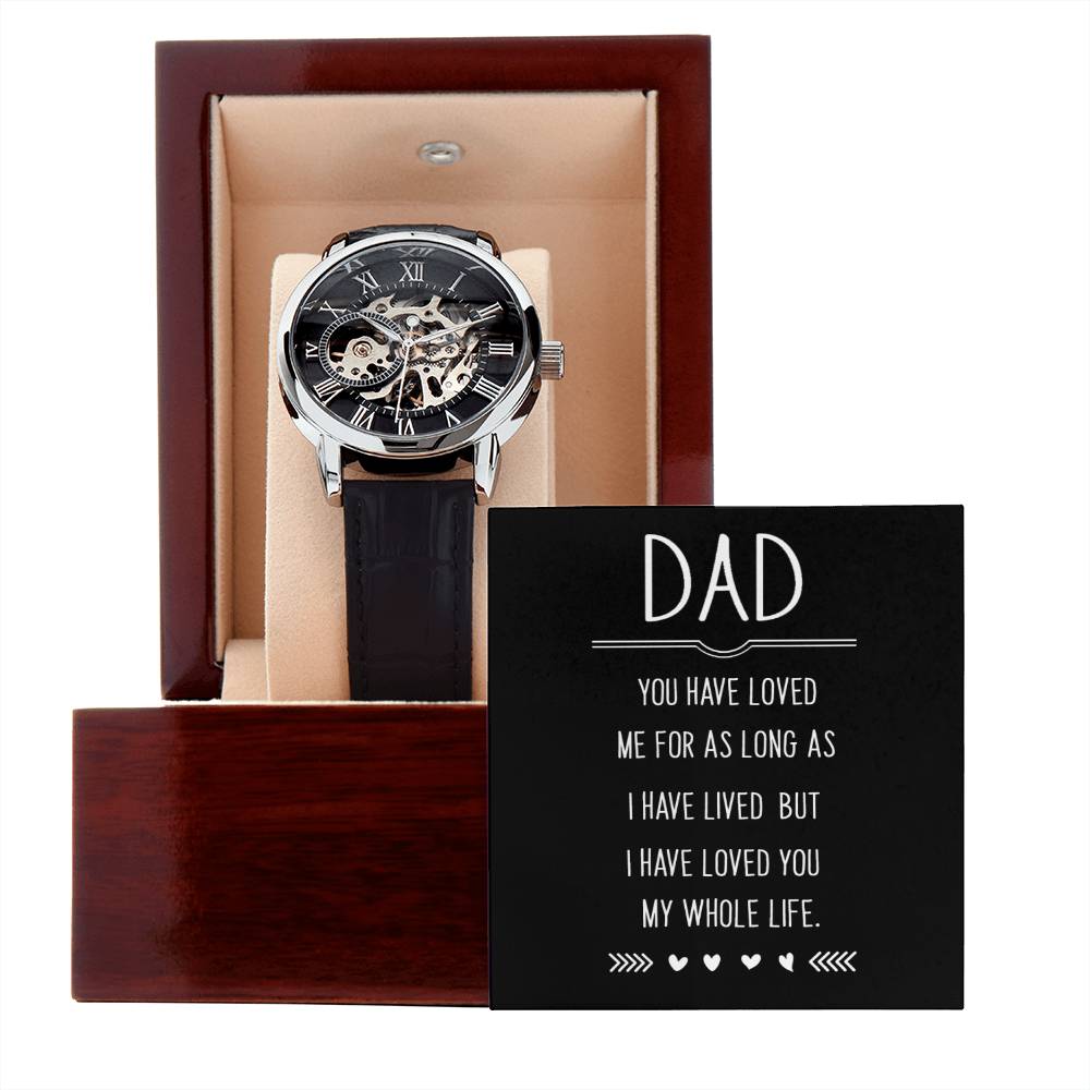 Gift for Dad - You Have Loved Me - Men's Openwork Watch
