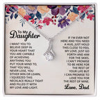 To My Daughter Necklace – Graduation & Xmas Gift from Dad – Alluring Beauty Necklace