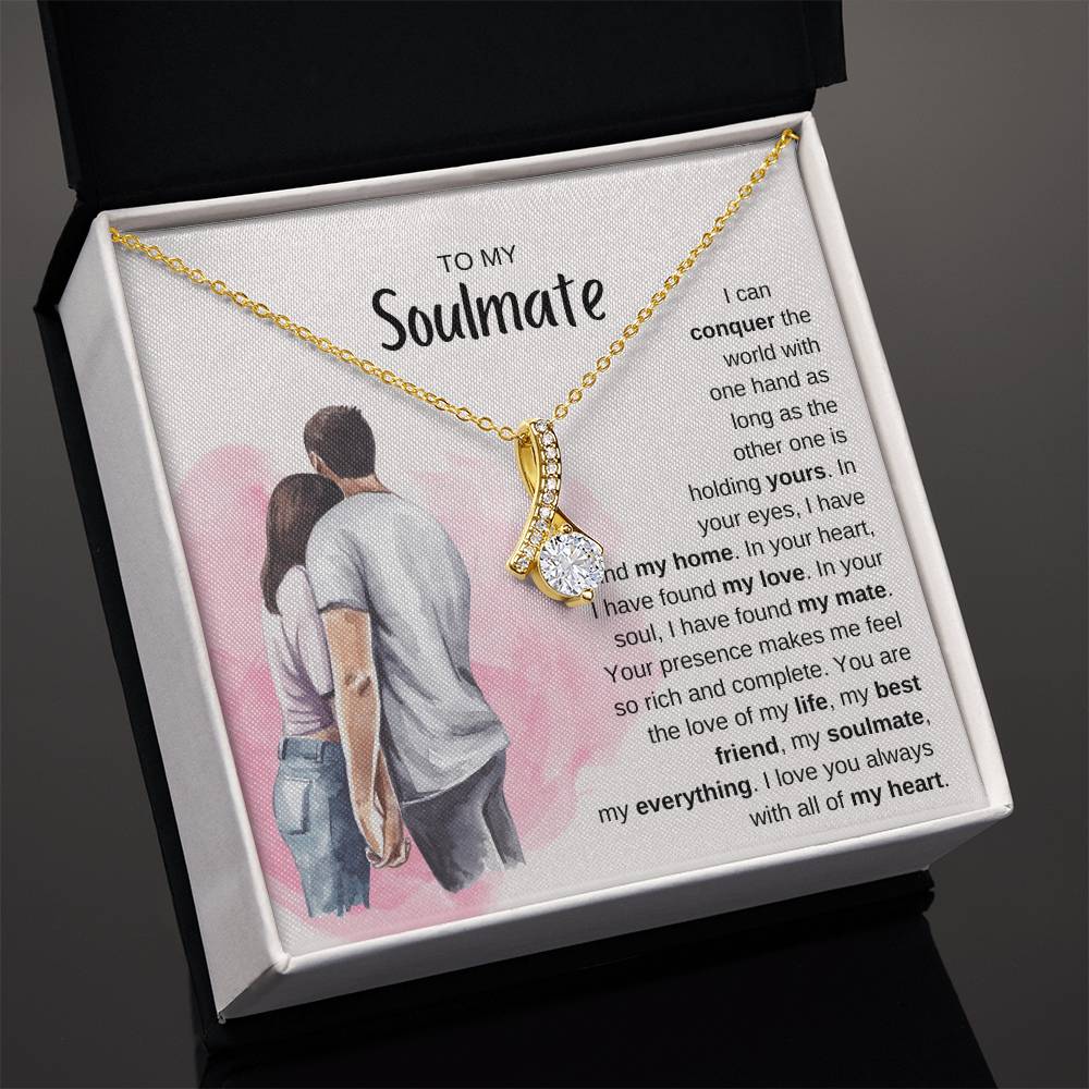 To My Soulmate Necklace - Perfect Gift for Romantic Celebrations & Appreciation Days - Alluring Beauty Necklace