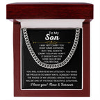To My Son, Cuban Link Chain Necklace for Son, Birthday Gift, Stylish Teen & Young Men Accessory,