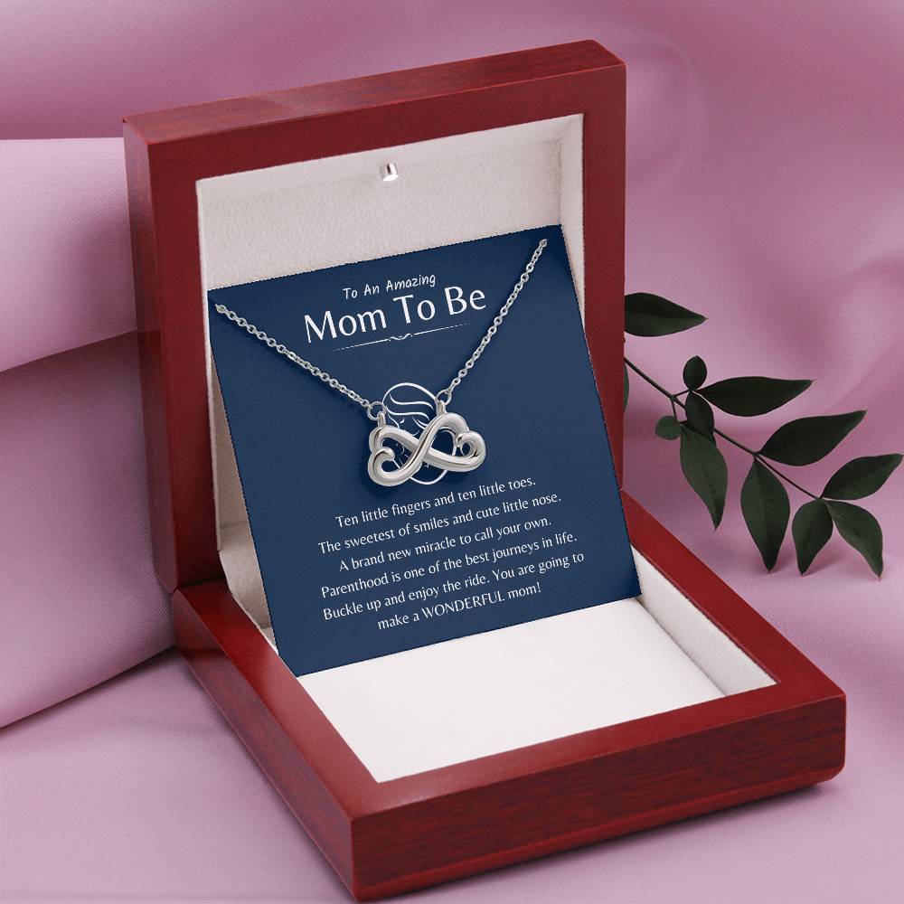 To An Amazing Mama To Be - Ten little fingers and ten little toes - Endless Love Necklace - New Mom Present