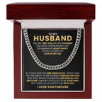 Husband Cuban Link Chain – Birthday & Anniversary Gift from Wife