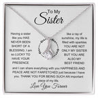 To My Sister - I am so lucky to have your presence - Gift for Sister - Alluring Beauty Necklace