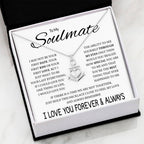 To My Soulmate Necklace - Best Gift for Soulmate for Valentine’s Day & Beyond - Anchor Pendant Necklace