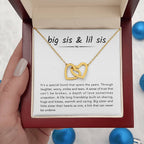 Big Sister & Little Sister Necklace - It's a special bond that spans the years - Gift for Sister - Interlocking Hearts Necklace