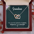Grandma Necklace from Grandkids - Interlocking Hearts Necklace