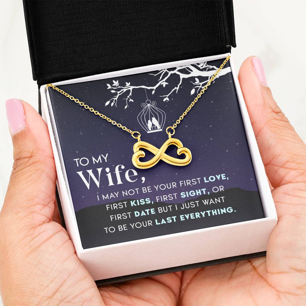 To My Beautiful Wife Necklace - Romantic Anniversary & Valentine’s Day Jewelry Gift from Husband to Wife - Endless Love Necklace