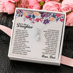 To My Daughter Necklace – Graduation & Xmas Gift from Dad – Alluring Beauty Necklace