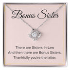 Bonus Sister Necklace Gift - Love Knot Necklace