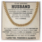 Cuban Link Chain for Him - Husband Birthday & Anniversary Gift from Wife