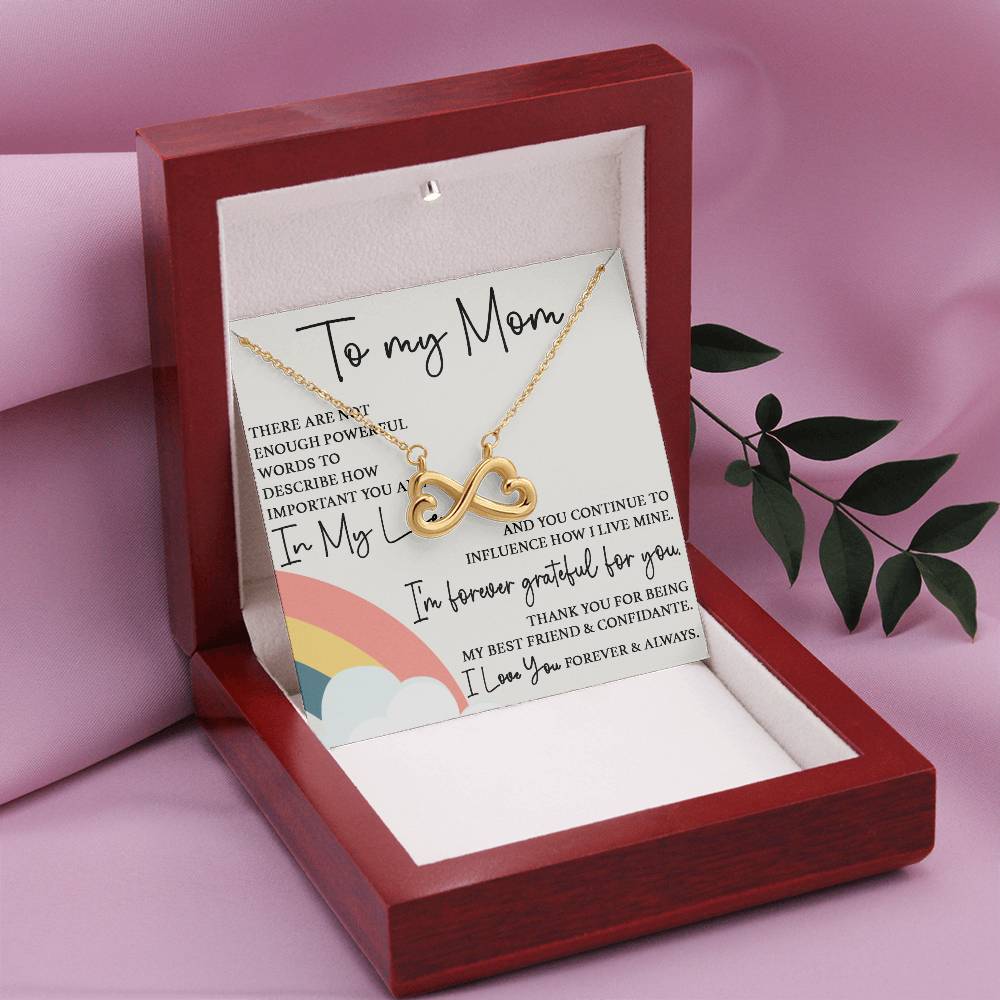 To My Mom - I'm Forever Grateful For You - Endless Love Necklace - Sentimental Gift for Mom