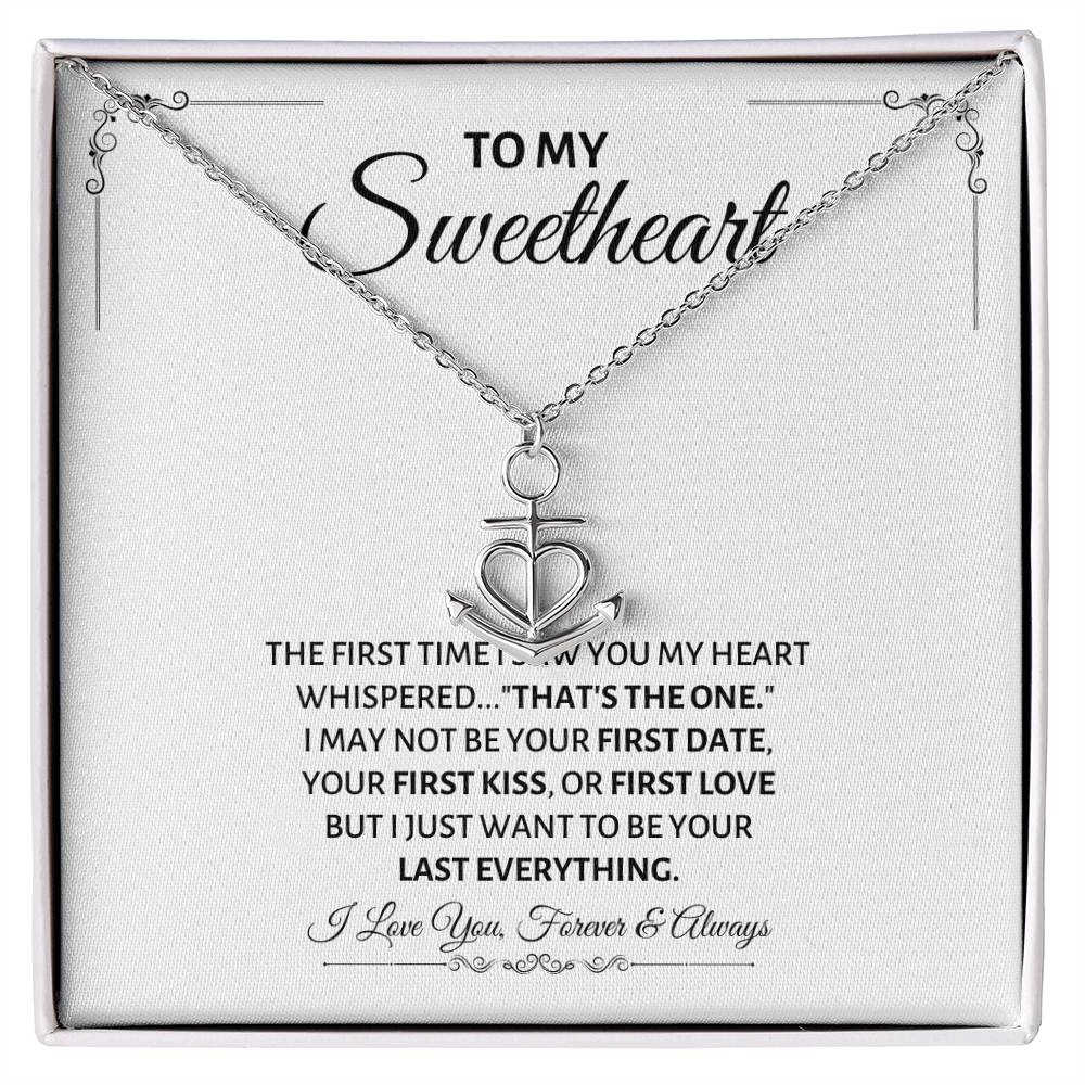 To My Sweetheart Necklace - Gift for Love on Valentine’s Day & Special Days - Anchor Pendant Necklace