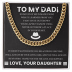 Gift for Dad from Daughter - Place in your heart - Cuban Link Chain