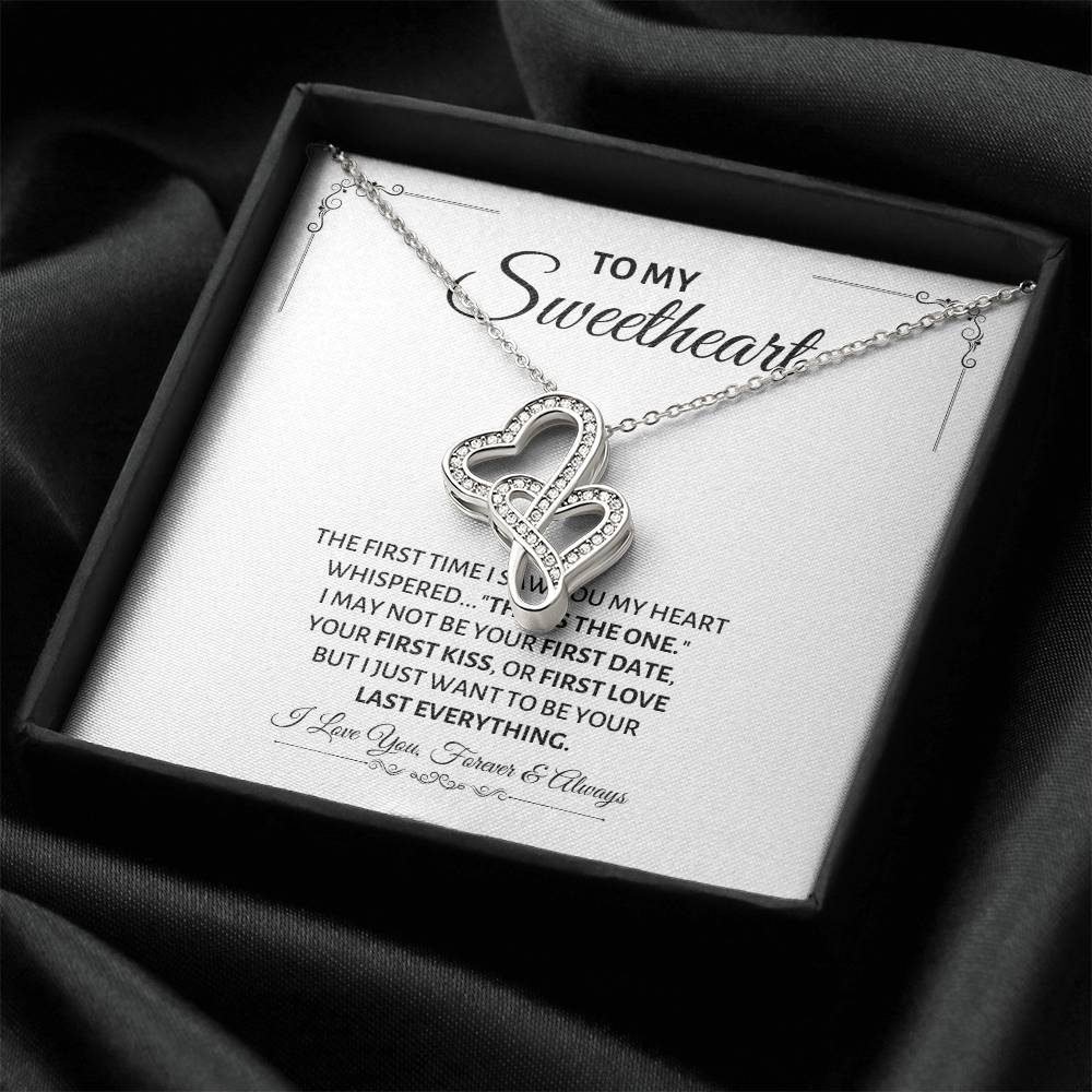 To My Sweetheart Necklace - Gift for Love on Valentine’s Day & Special Days - Heart-to-heart Pendant Necklace