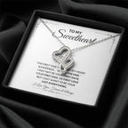 To My Sweetheart Necklace - Gift for Love on Valentine’s Day & Special Days - Heart-to-heart Pendant Necklace