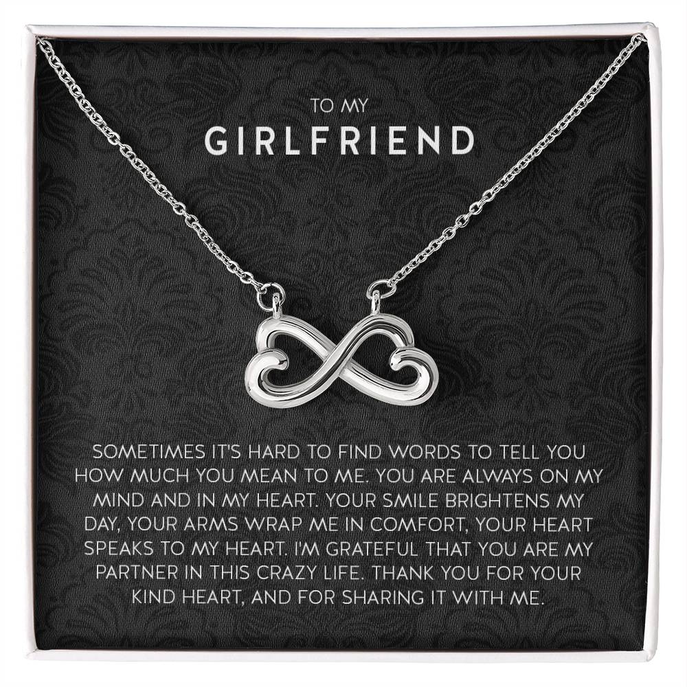To My Girlfriend Necklace - Romantic Jewelry Gift for Christmas, Valentine’s Day & Surprises - Endless Love Necklace