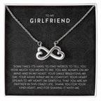 To My Girlfriend Necklace - Romantic Jewelry Gift for Christmas, Valentine’s Day & Surprises - Endless Love Necklace