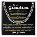 Cuban Link Chain Necklace, Gift for Grandson from Grandpa, Stylish Jewelry for Birthday, Graduation & Special Occasions